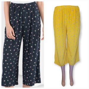 Paris Atelier &‎ Other Stories Wide Leg Pants Women's Size 4 Yellow Cropped